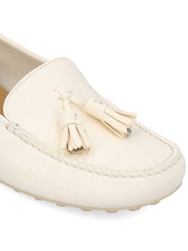 Women's Dot Sole Deerskin Loafers White - LORO PIANA - BALAAN 5