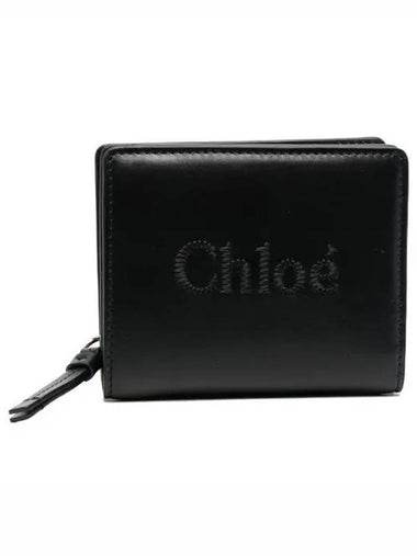 Sense Soft Leather Half Wallet Black - CHLOE - BALAAN 1