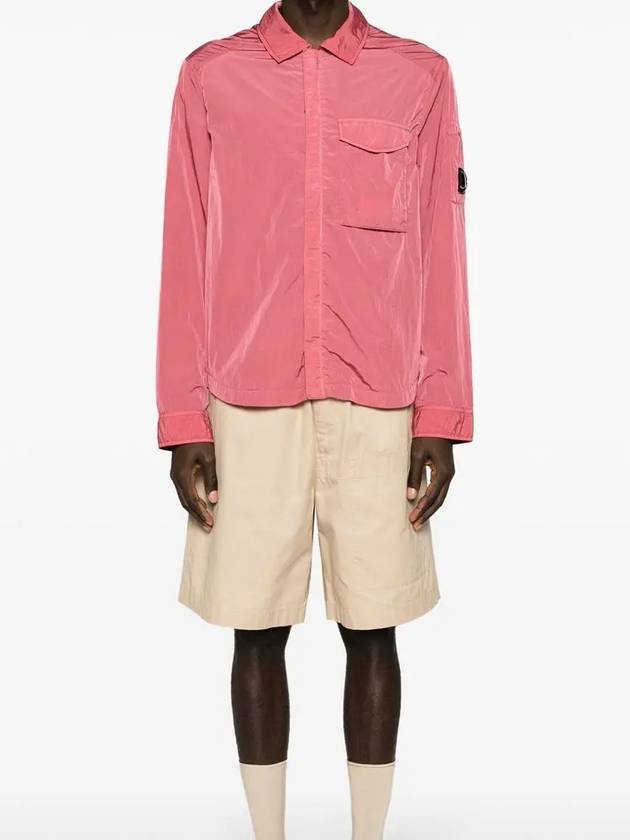 Chrome-R Pocket Over Long Sleeve Shirt Pink - CP COMPANY - BALAAN 4