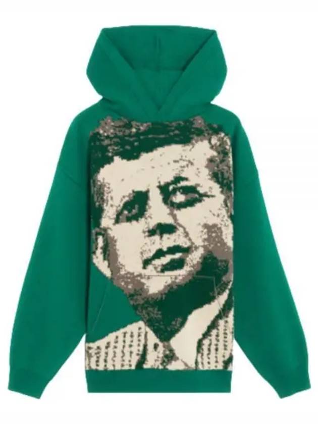 P22W010 EMERALD Delivered Jacquard Knit Hoodie - PLEASURES - BALAAN 1