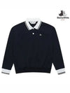 Solid PQ Knit Eri Long Sleeve T-Shirt 9313LZSPNAVY - BLACK&WHITE - BALAAN 1