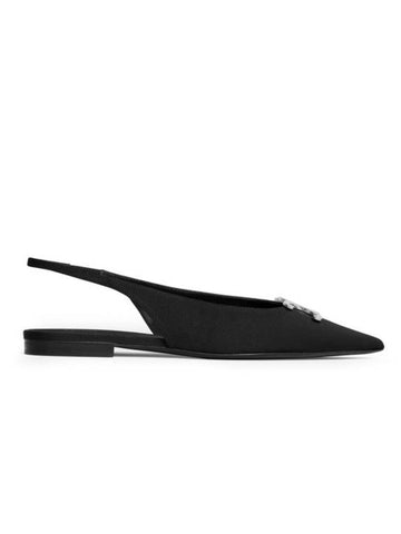 Alma Triomphe Flat Slingback Black - CELINE - BALAAN 1