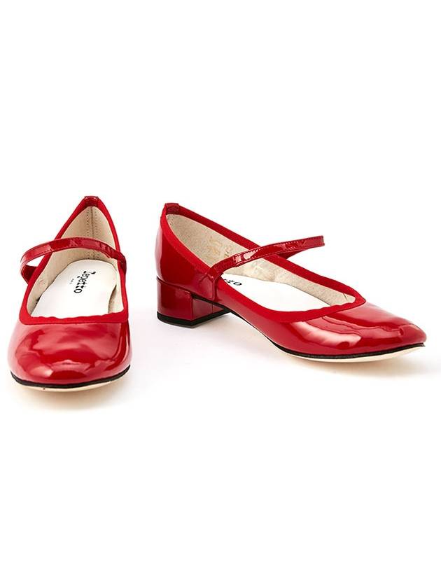 Women's Rose Mary Jane Middle Pumps Red - REPETTO - BALAAN 3