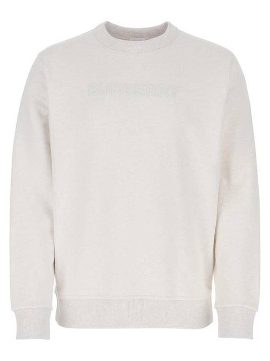 Men's Logo Print Cotton Sweatshirt Oatmeal Melange - BURBERRY - BALAAN 1