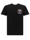 Drawn Varsity Embroidered Slim Cotton Short Sleeve T-shirt Black - KENZO - BALAAN 2