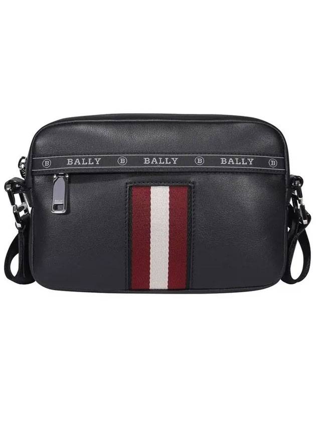 logo striped leather Hal cross bag black - BALLY - BALAAN.