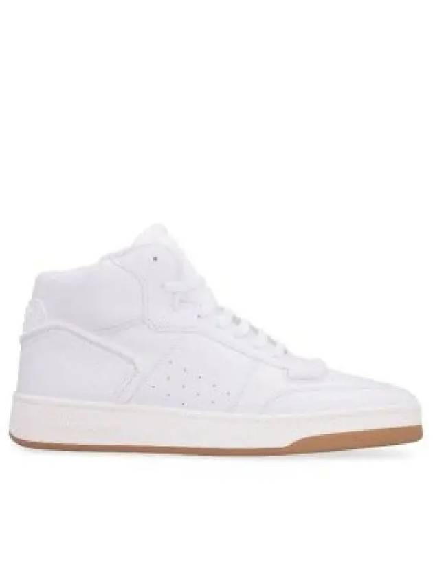 SL 08 Calfskin Mid High Top Sneakers White - SAINT LAURENT - BALAAN 2