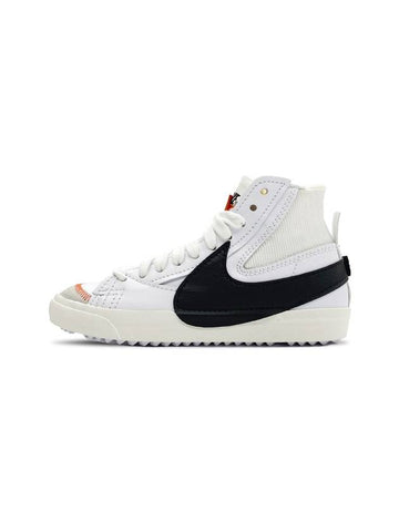 Blazer 77 Jumbo Mid Top Sneakers White Black - NIKE - BALAAN 1