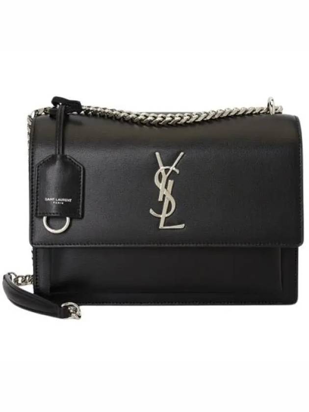 Sunset Monogram Medium Shoulder Bag Black - SAINT LAURENT - BALAAN 2