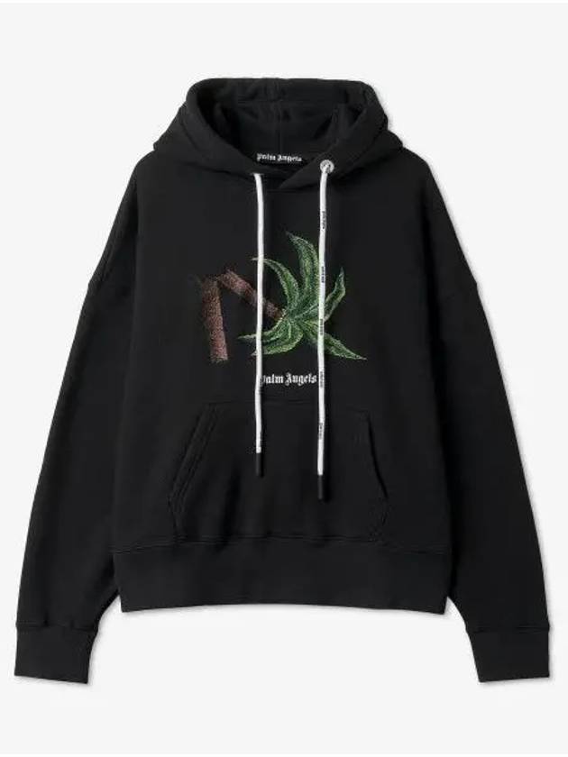 Broken Palm Drawstring Hoodie Black - PALM ANGELS - BALAAN 2