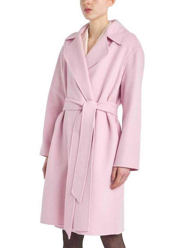 24SS TOTEM Totem virgin wool cashmere blend belt coat 016 Rosa pink 16011011 016 - MAX MARA - BALAAN 2