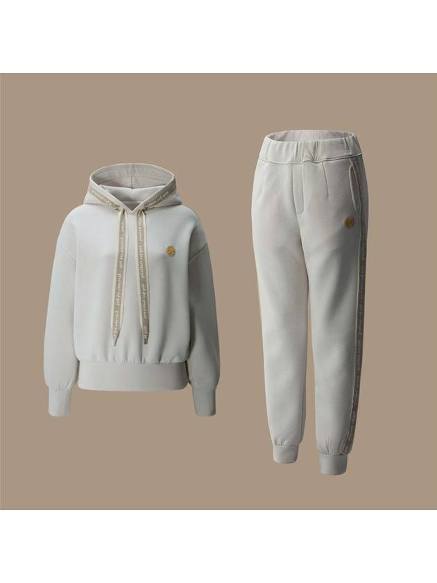 Women s Long Sleeve T Shirt Gold Label Royal Soft Warm up Hooded Jogger Set GT60721 GPW8198 - MAHES - BALAAN 1