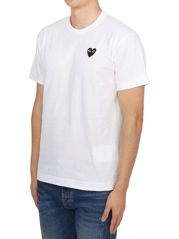 Black Wappen Short Sleeve T-Shirt White - COMME DES GARCONS PLAY - BALAAN 3