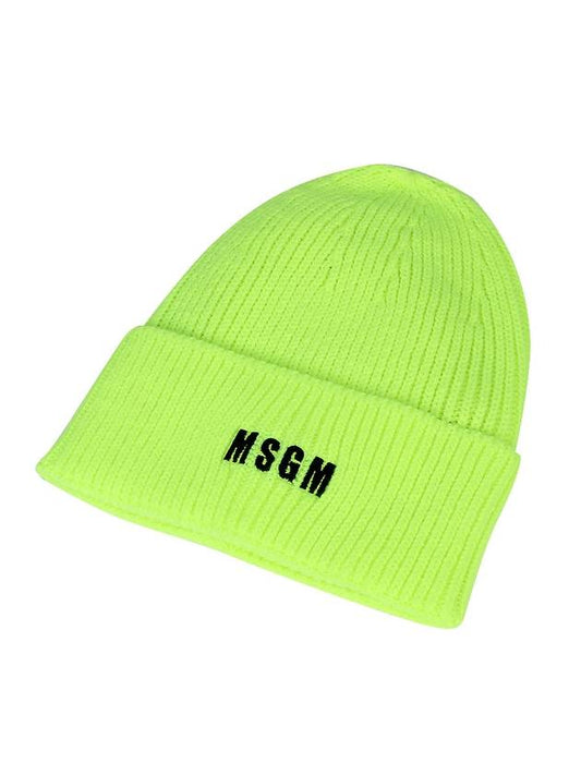 Logo Solid Beanie 3140ML04 217780 07 FLUO YELLOW MGH005ye - MSGM - BALAAN.