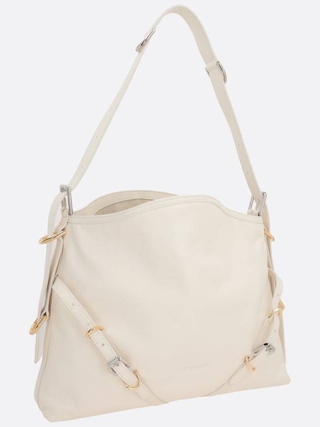 Voyou Medium Leather Shoulder Bag Ivory - GIVENCHY - BALAAN 3