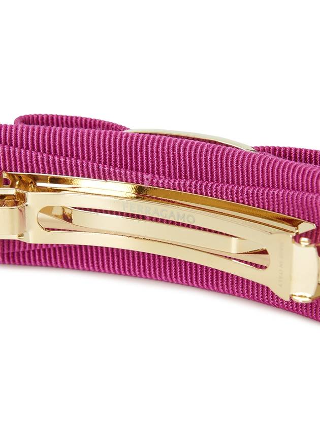 Vara Bow Hair Clip Pink - SALVATORE FERRAGAMO - BALAAN 6