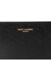 East West Coating Leather Half Wallet Black - SAINT LAURENT - BALAAN 7