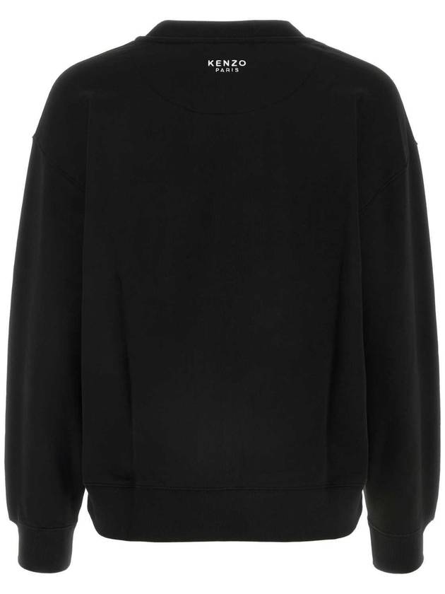 Boke Flower Embroidery Crew Neck Sweatshirt Black - KENZO - BALAAN 3