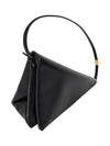 Prisma Triangle Leather Shoulder Bag Black - MARNI - BALAAN 4