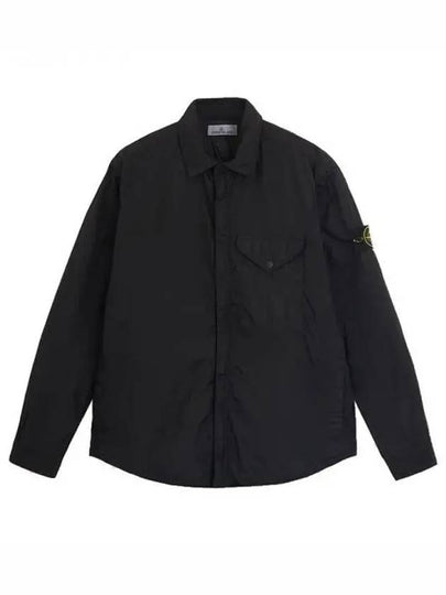 Logo Patch Zip Up Jacket Black - STONE ISLAND - BALAAN 2