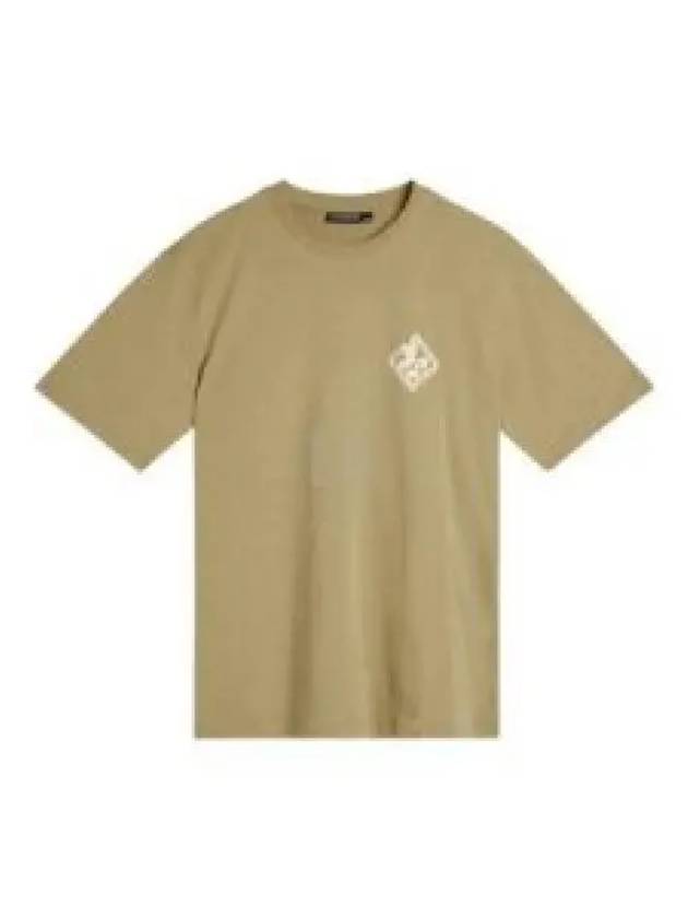 Dale Seasonal Print Short Sleeve T-Shirt Khaki - J.LINDEBERG - BALAAN 2