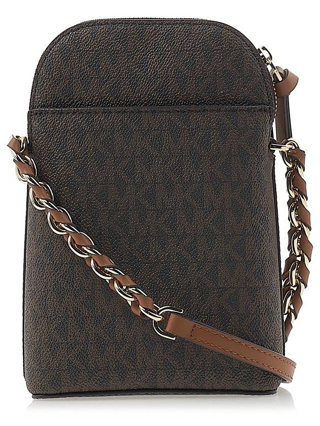 Small Logo Smartphone Cross Bag Brown - MICHAEL KORS - BALAAN 4