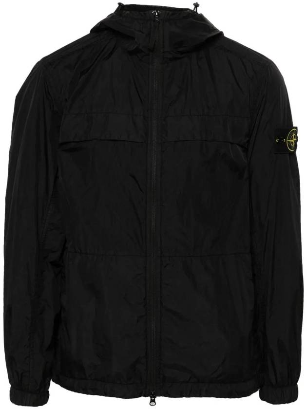 Garment Dyed Crinkle Reps R-Nylon Jacket Black - STONE ISLAND - BALAAN 3