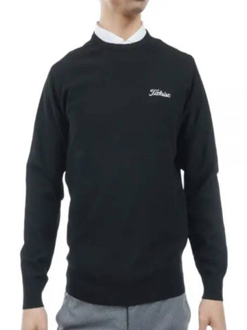 24 Pique Crew Neck Knit TLPMK130J BK Men s - TITLEIST - BALAAN 1