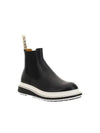 Logo Tab Calfskin Chelsea Boots Black - LOEWE - BALAAN 3