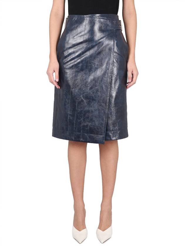 23 ss Leather Midi Skirt 743739V2QS04217 B0040300445 - BOTTEGA VENETA - BALAAN 2