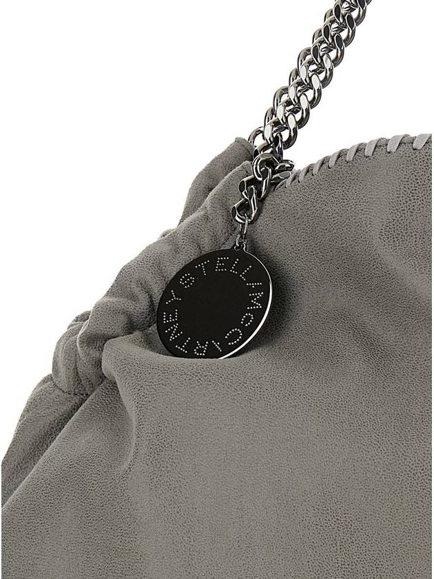 Grey Shoulder Bag With Diamond-Like Chain And Logo Charm On The Front In Ecoleather Woman - STELLA MCCARTNEY - BALAAN 4