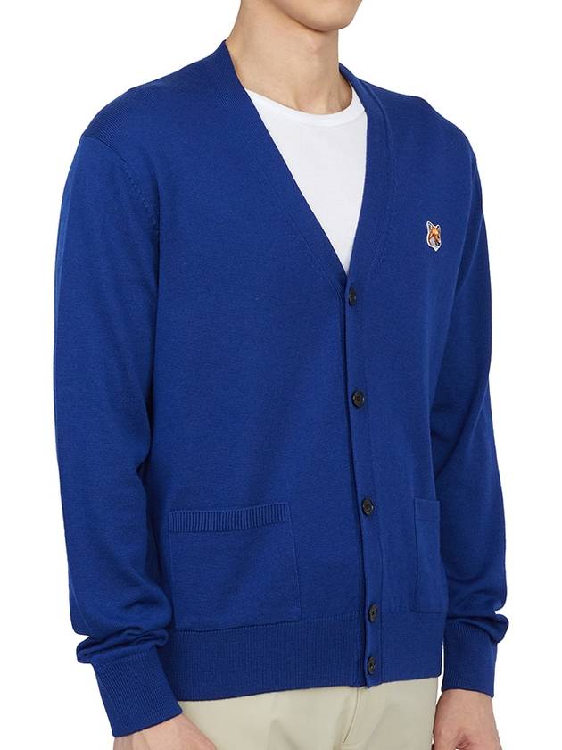 Fox Head Patch Classic Cardigan Deep Blue - MAISON KITSUNE - BALAAN 4