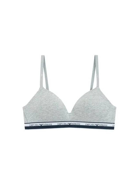 UNDERWEAR Women s Logo Line Band Triangle Bra Melange Gray - EMPORIO ARMANI - BALAAN 1