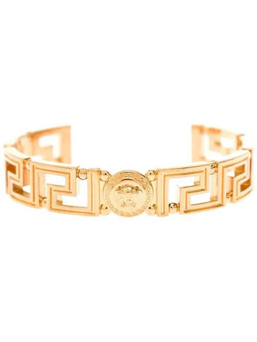 Square Greca Rigid Bracelet Gold - VERSACE - BALAAN 1