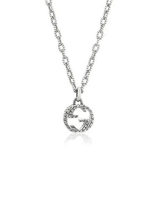 YBB455307001 455307 J8400 8106 Interlocking G Silver Necklace - GUCCI - BALAAN 2