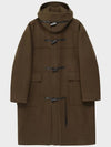 Overfit Hooded Duffel Coat Brown - NOIRER FOR WOMEN - BALAAN 4