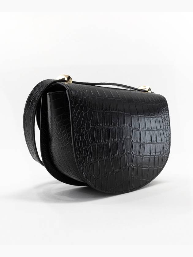 Geneve Quilted Crocodile Shoulder Bag Black - A.P.C. - BALAAN 5