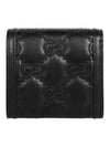 GG Matelassé Half Wallet Black - GUCCI - BALAAN 3