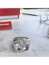 V Logo Signature Metal Ring Silver - VALENTINO - BALAAN 3