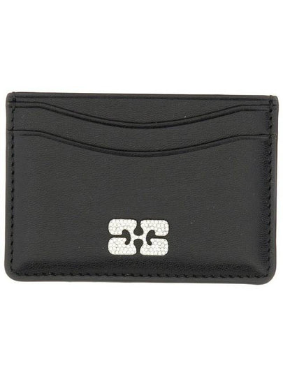 Bou Butterfly Card Wallet Black - GANNI - BALAAN 2