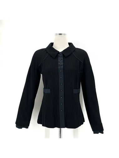 LOGO WOOL SILK JACKET - CHANEL - BALAAN 1