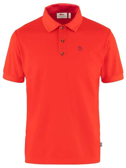 Men's Crowley Pique Polo Shirt True Red - FJALL RAVEN - BALAAN 2