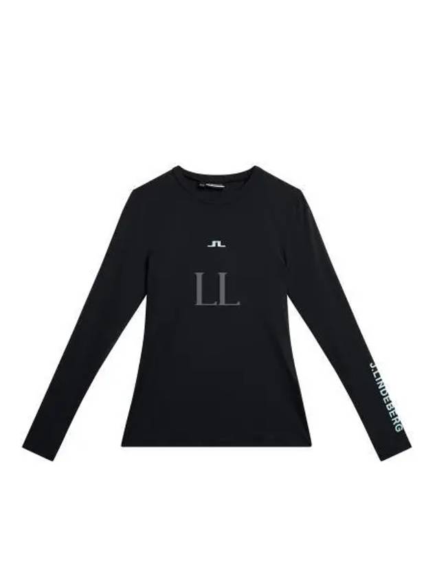 Tekla Slim Crew Neck Long Sleeve T-Shirt Black - J.LINDEBERG - BALAAN 2