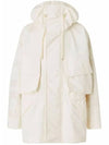 Men's Perforated Logo Technical Oversized Parka Ivory - BURBERRY - BALAAN 3