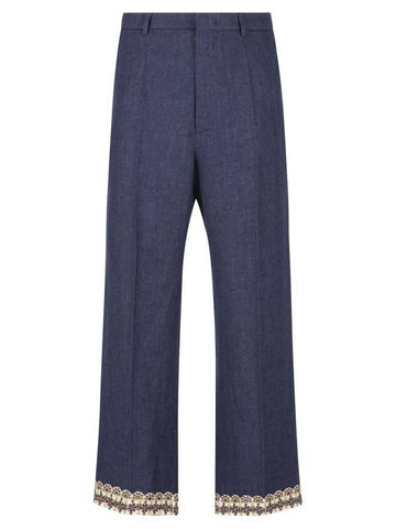 Valentino Garavani Trousers Blue - VALENTINO - BALAAN 1