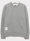 Center Back RWB Stripe Classic Loopback Crewneck Sweatshirt Light Grey - THOM BROWNE - BALAAN 4