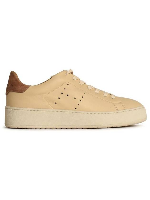 Hogan 'H672' Beige Leather Sneakers - HOGAN - BALAAN 1