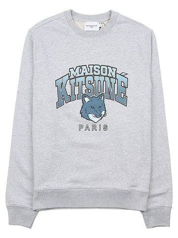 Maison Kitsune Men's Campus Fox Regular Sweatshirt LM00305KM0001 LGM - MAISON KITSUNE - BALAAN 1