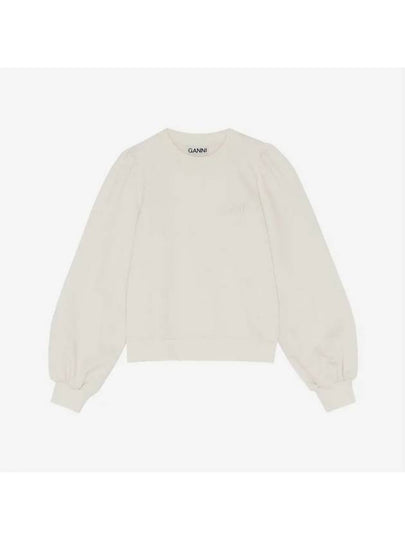 Women's Software Isoli Puff Shoulder Sweatshirt White - GANNI - BALAAN 2