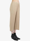 Women's Pleats Wide Pants Beige - ISSEY MIYAKE - BALAAN 3